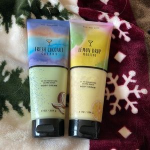 Bath and body works lemon drop martini and fresh coconut colada lotions